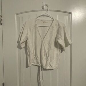 Madewell white tie top size small